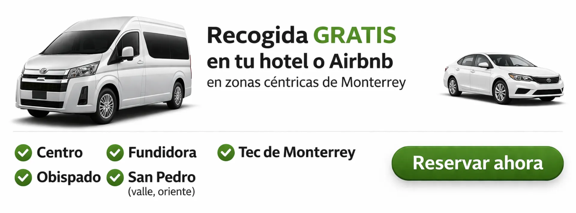 Transportación turística recogida gratis